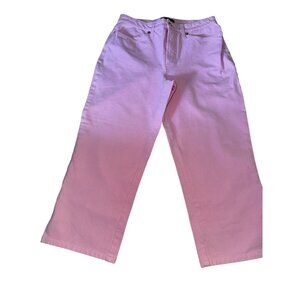 Cambio Karen Capri Stretch Jeans Pink Pants Size 8‎ Preppy Casual Classic Cute